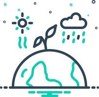 mezcla icono para clima vector