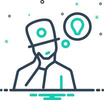 Mix icon for wondering vector