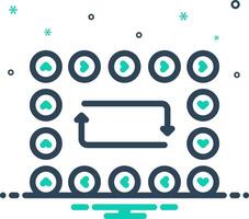 Mix icon for repeated vector