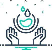 Mix icon for save water vector