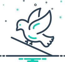 Mix icon for bird vector