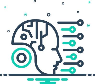 Mix icon for machine learning vector