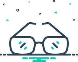 mezcla icono para lentes Especificaciones vector