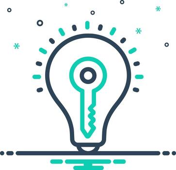 Mix icon for key idea vector