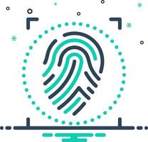 Mix icon for biometric recognition vector