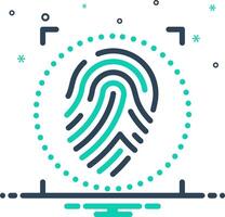 Mix icon for biometric recognition vector