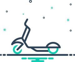 Mix icon for kick scooter vector