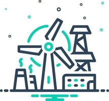 Mix icon for energy production vector