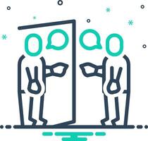 Mix icon for self talk vector