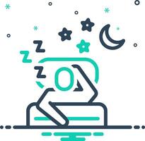 Mix icon for sleep vector