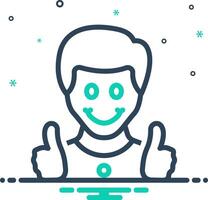 Mix icon for happy vector