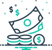 Mix icon for money vector