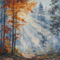 Forest Path Painting photo