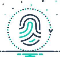 Mix icon for finger print vector