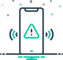 icono de mezcla para alerta vector