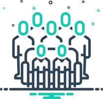 Mix icon for team vector