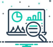 Mix icon for analysis vector