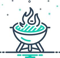 Mix icon for barbecue vector