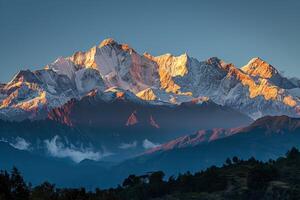 Mountain Range With Clouds photo