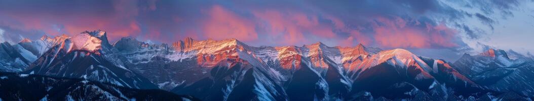 Snow-Covered Mountain Under Cloudy Sky photo