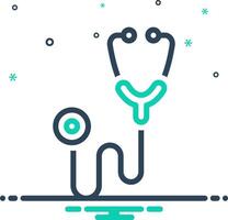 Mix icon for stethoscope vector