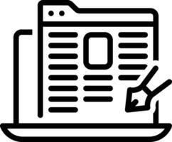 Black line icon for columnists vector