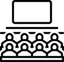 Black line icon for audience vector