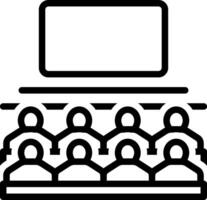 Black line icon for audience vector