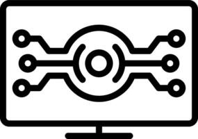 Black line icon for digital vector