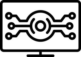 Black line icon for digital vector