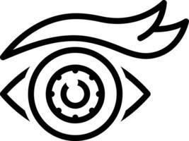 Black line icon for eye vector