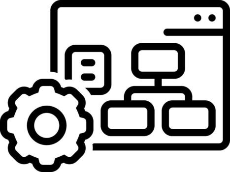 negro línea icono para marco trabajo vector