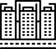 Black line icon for centers vector