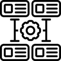 Black line icon for sequence vector