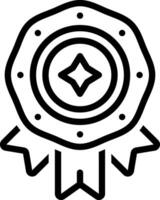 Black line icon for badge vector