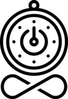 Black line icon for infinite time vector