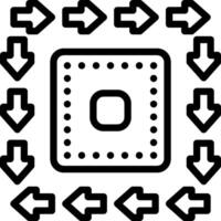 Black line icon for consistent vector