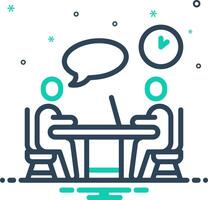 Mix icon for interview vector