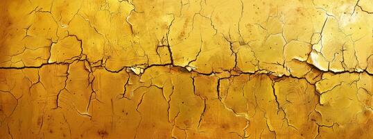 Peeling Yellow Wall Up Close photo