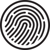 The finger print for security or technology concept. png