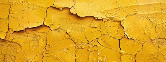 Close Up of a Yellow Painted Wall photo