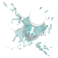 The bottle and water splash for drink or advertising concept 3d rendering. png