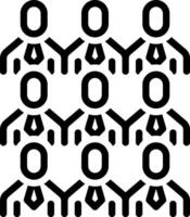Black line icon for team vector