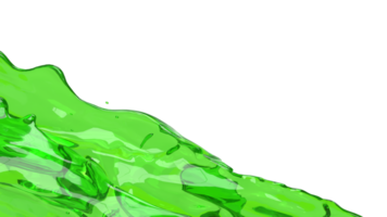 The Green splash for health or water concept 3d rendering. png