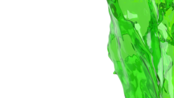 The Green splash for health or water concept 3d rendering. png