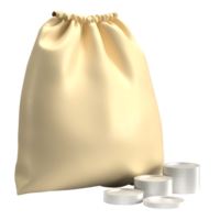 The Bag and coins for Business concept 3d rendering. png