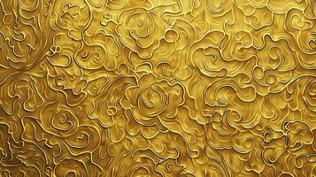 Gold Background With Swirls and Curves photo