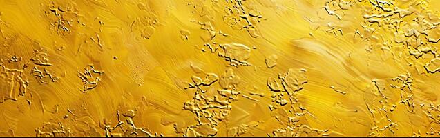 Close-Up of Vibrant Yellow Painted Canvas photo