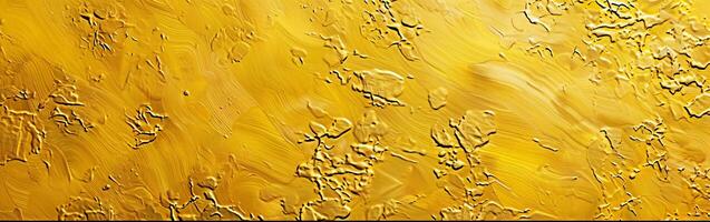 Close-Up of Vibrant Yellow Painted Canvas photo