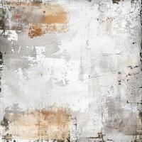 Abstract Painting With White and Brown Colors photo